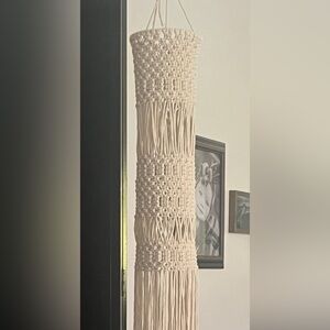 New handmade macrame light pendant.